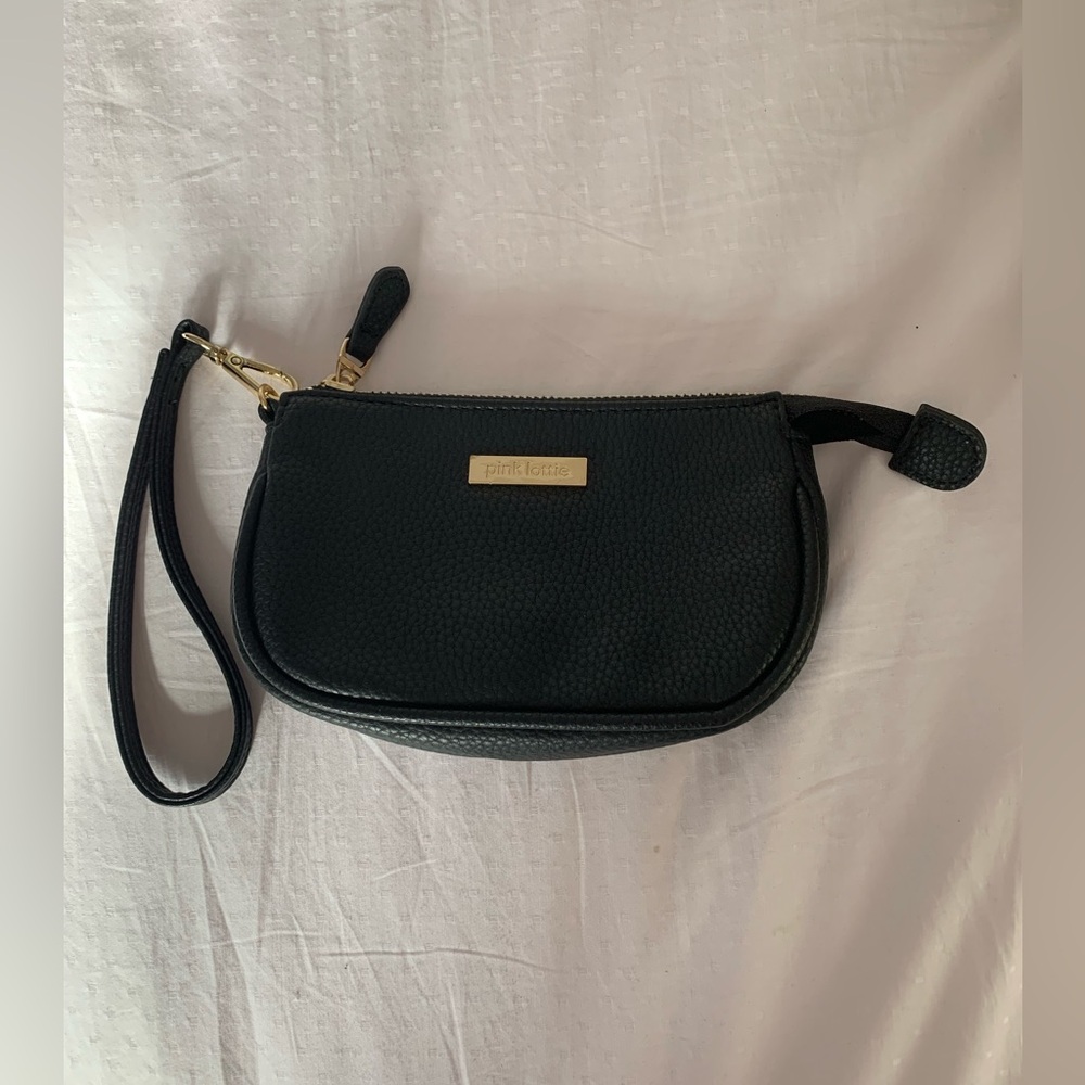Elegant Black Wristlet by Pink Lottie